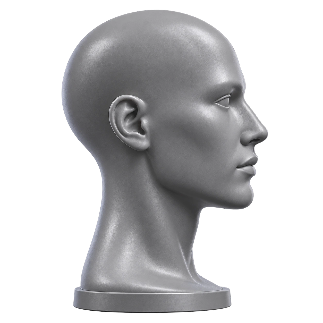 Repères de mesure de la tête vus de profil