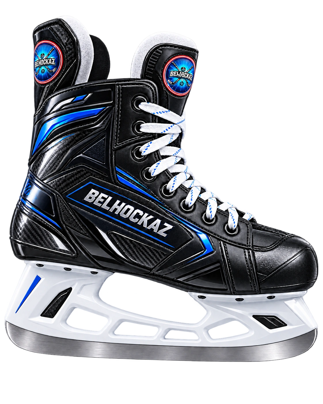 Patin de hockey sur glace moderne vu de profil