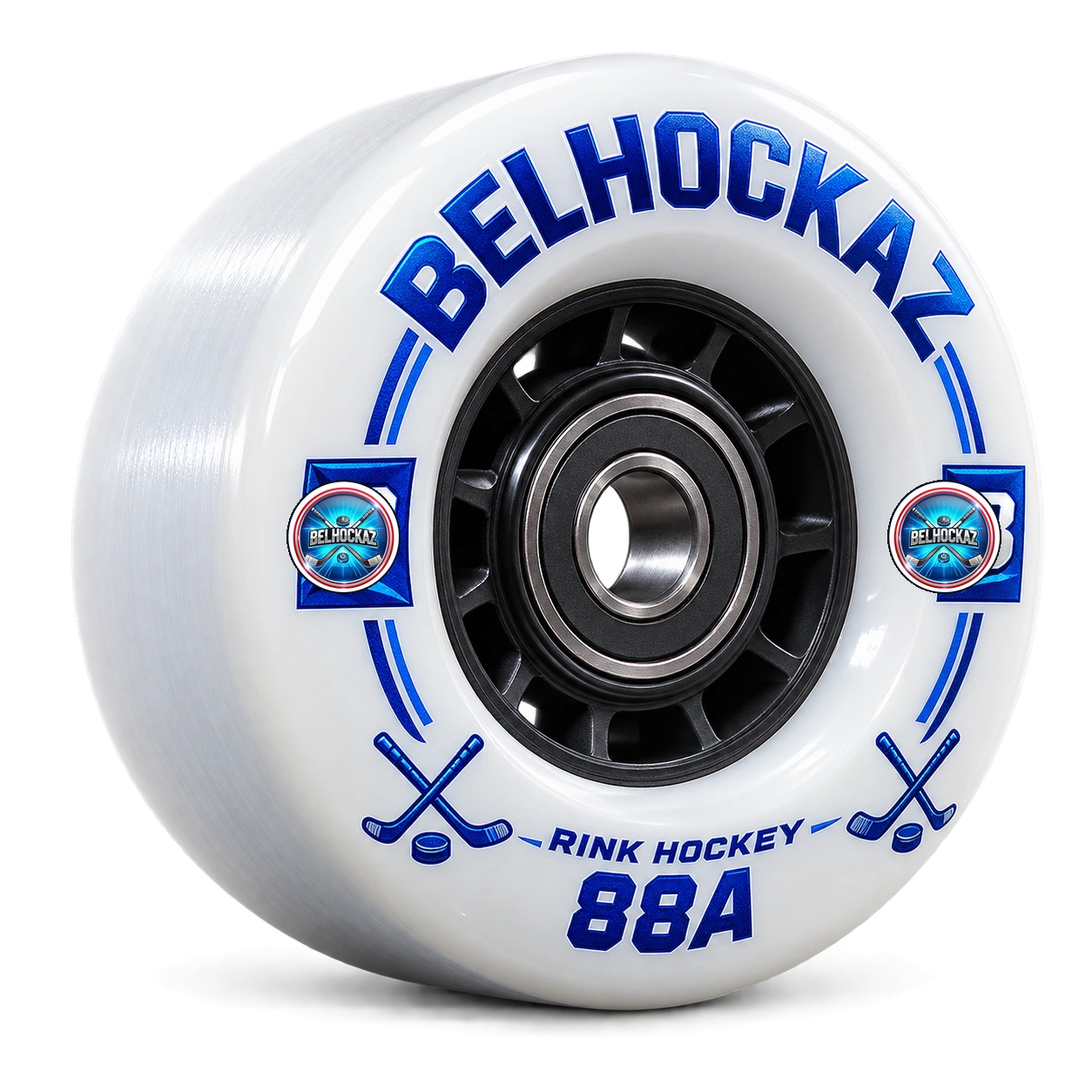 Gros plan sur une roue de rink hockey