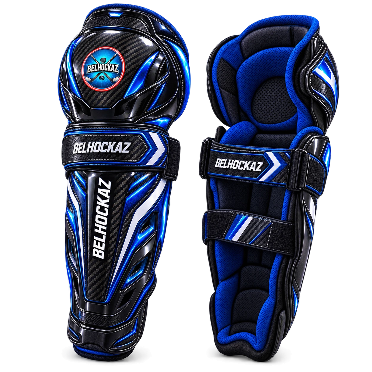 Paire de protège-tibias de roller hockey